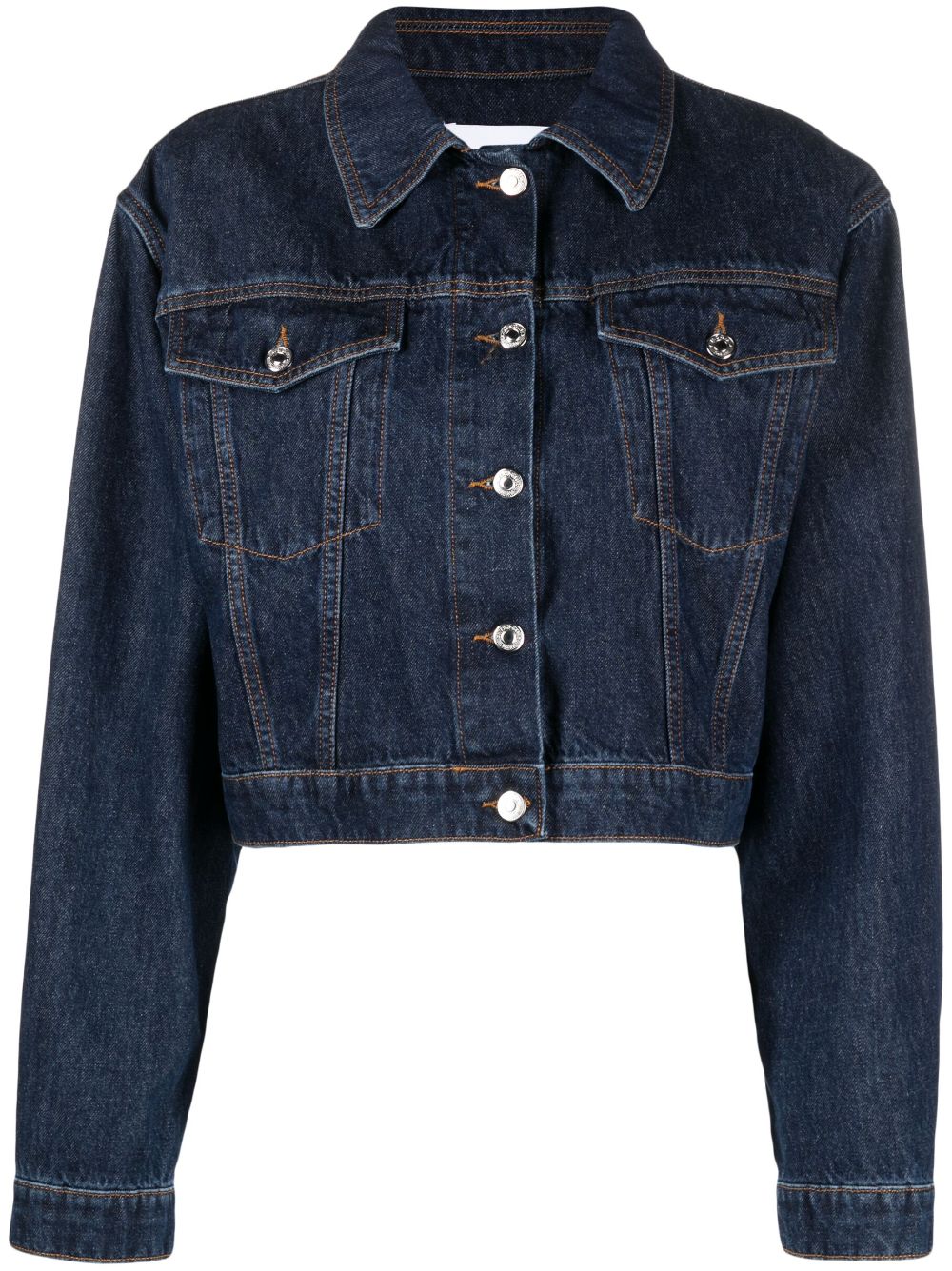 MSGM spread-collar denim jacket - Blue von MSGM