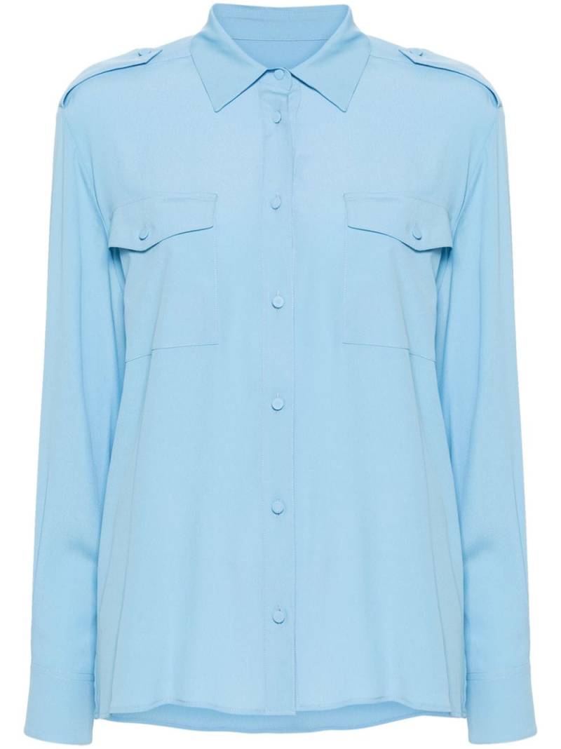 MSGM spread-collar long-sleeve shirt - Blue von MSGM