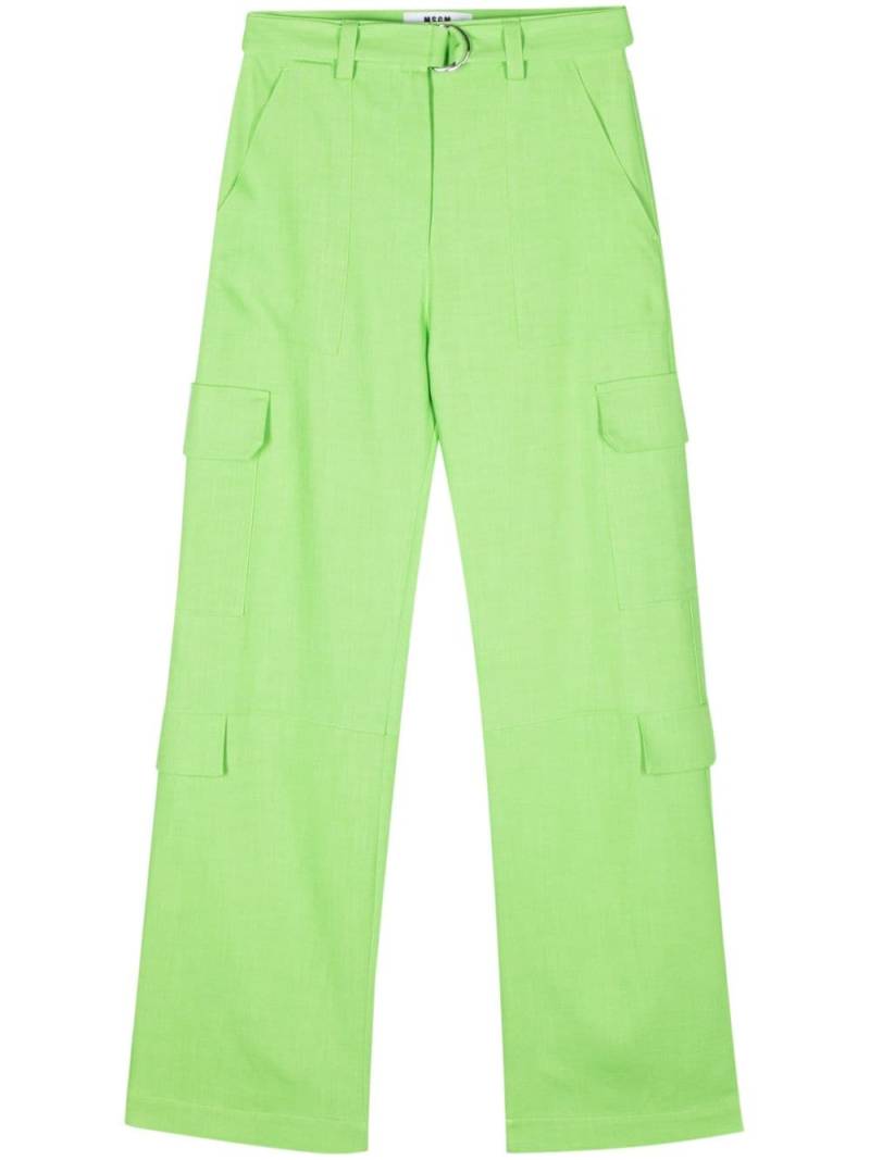 MSGM tapered cargo trousers - Green von MSGM