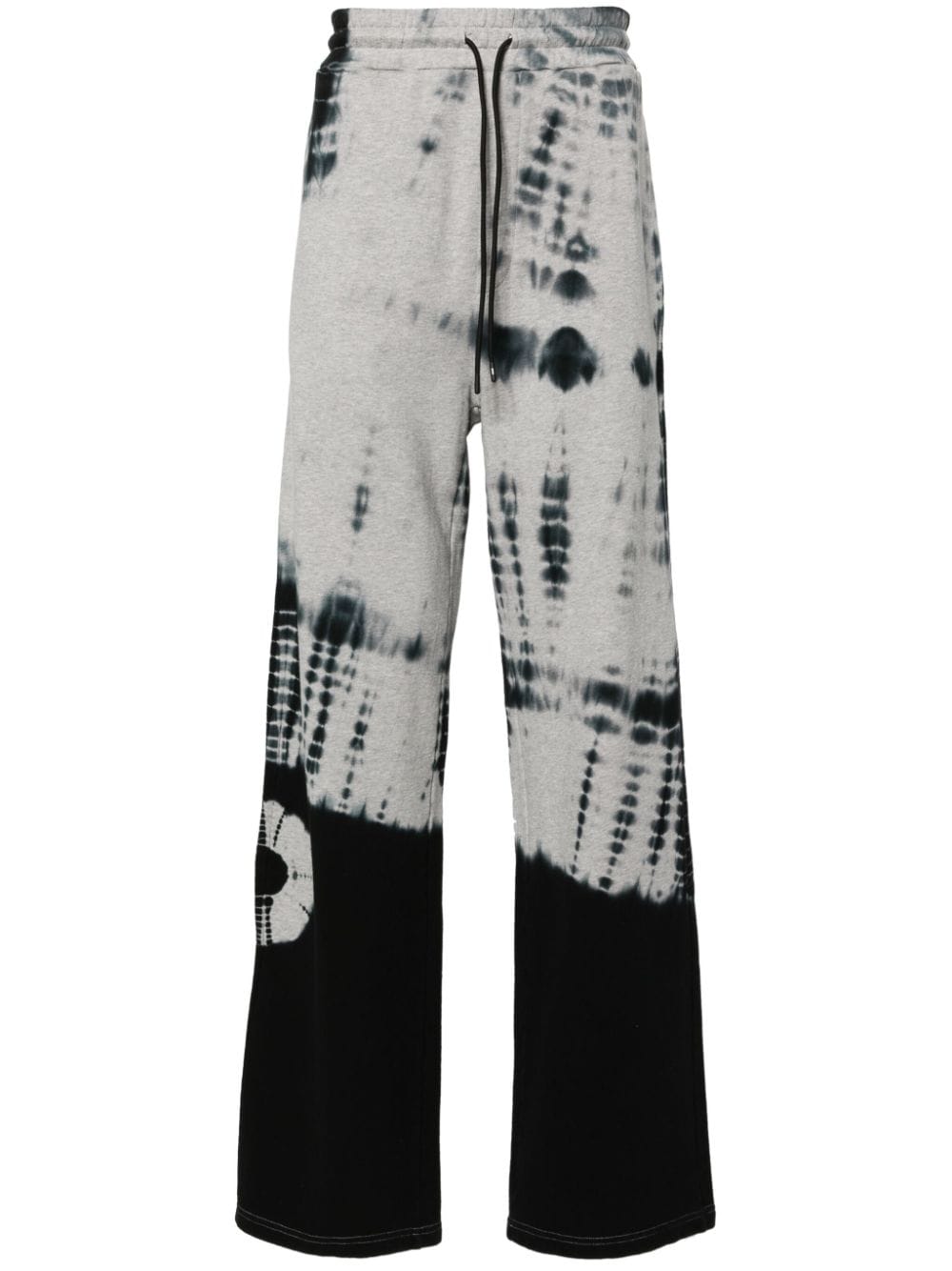 MSGM tie-dye cotton track pants - Grey von MSGM