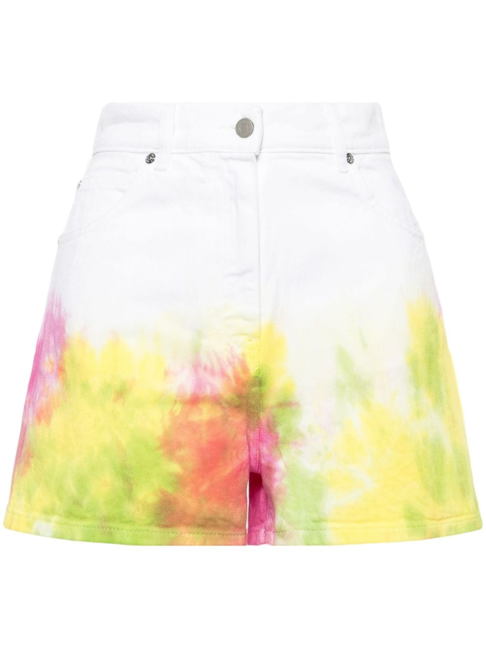 MSGM tie-dye denim shorts - White von MSGM