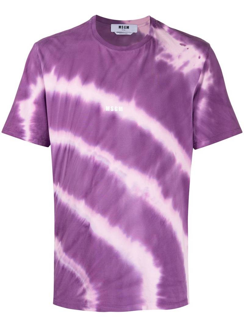 MSGM tie-dye print T-shirt - Purple von MSGM