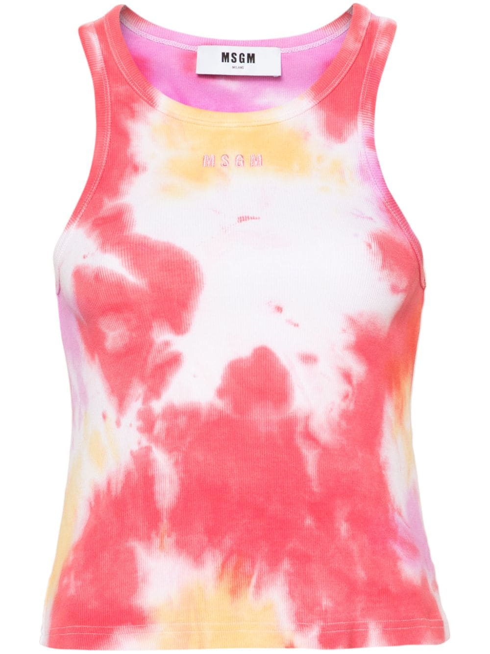 MSGM tie-dye ribbed tank top - Pink von MSGM