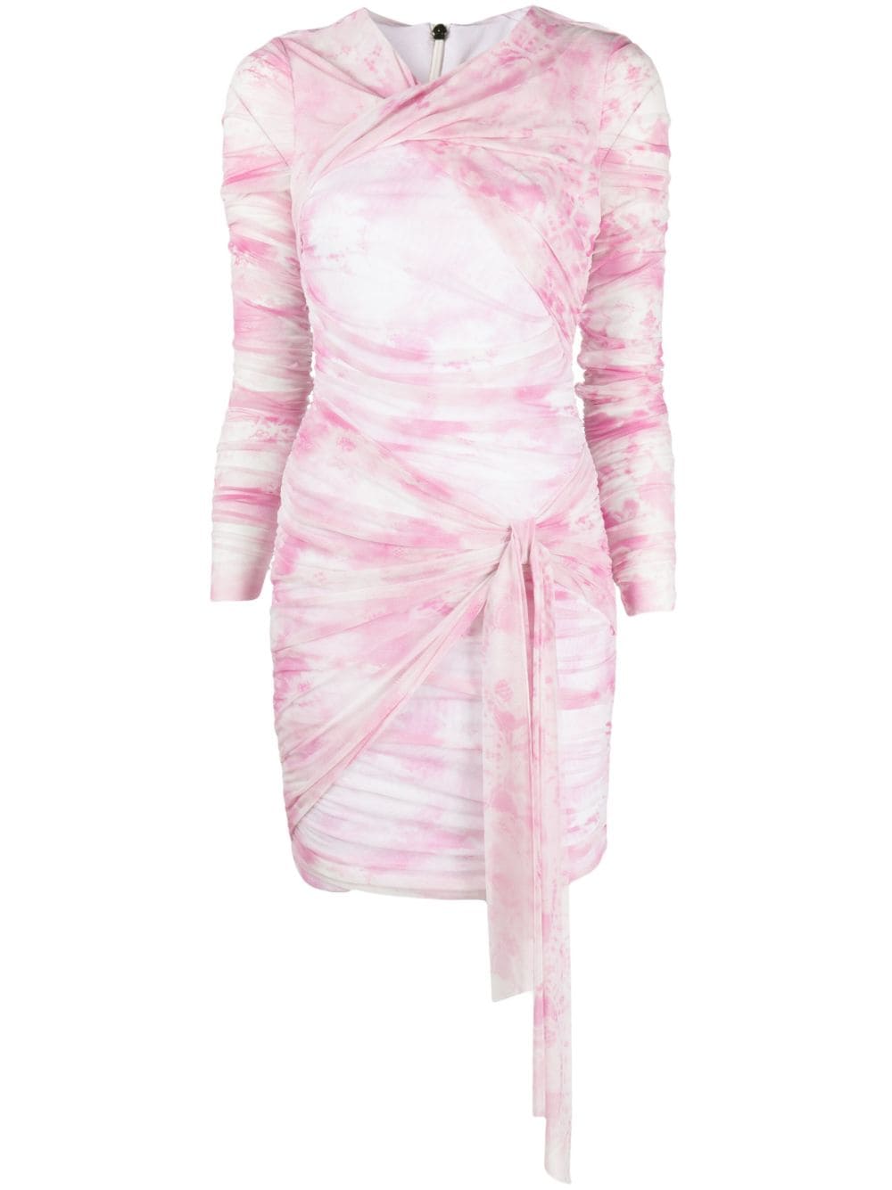 MSGM tie-dye ruched short dress - Pink von MSGM