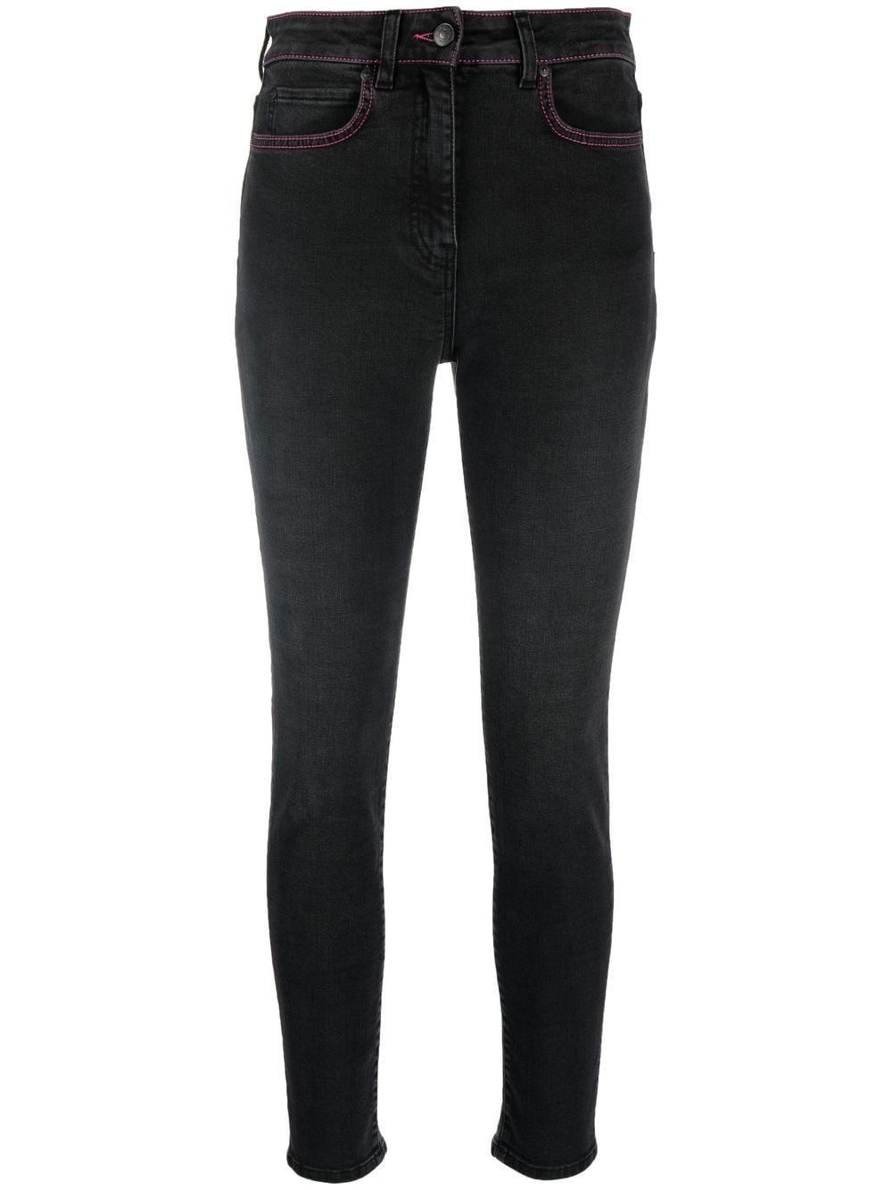 MSGM tonal-stitch skinny jeans - Black von MSGM