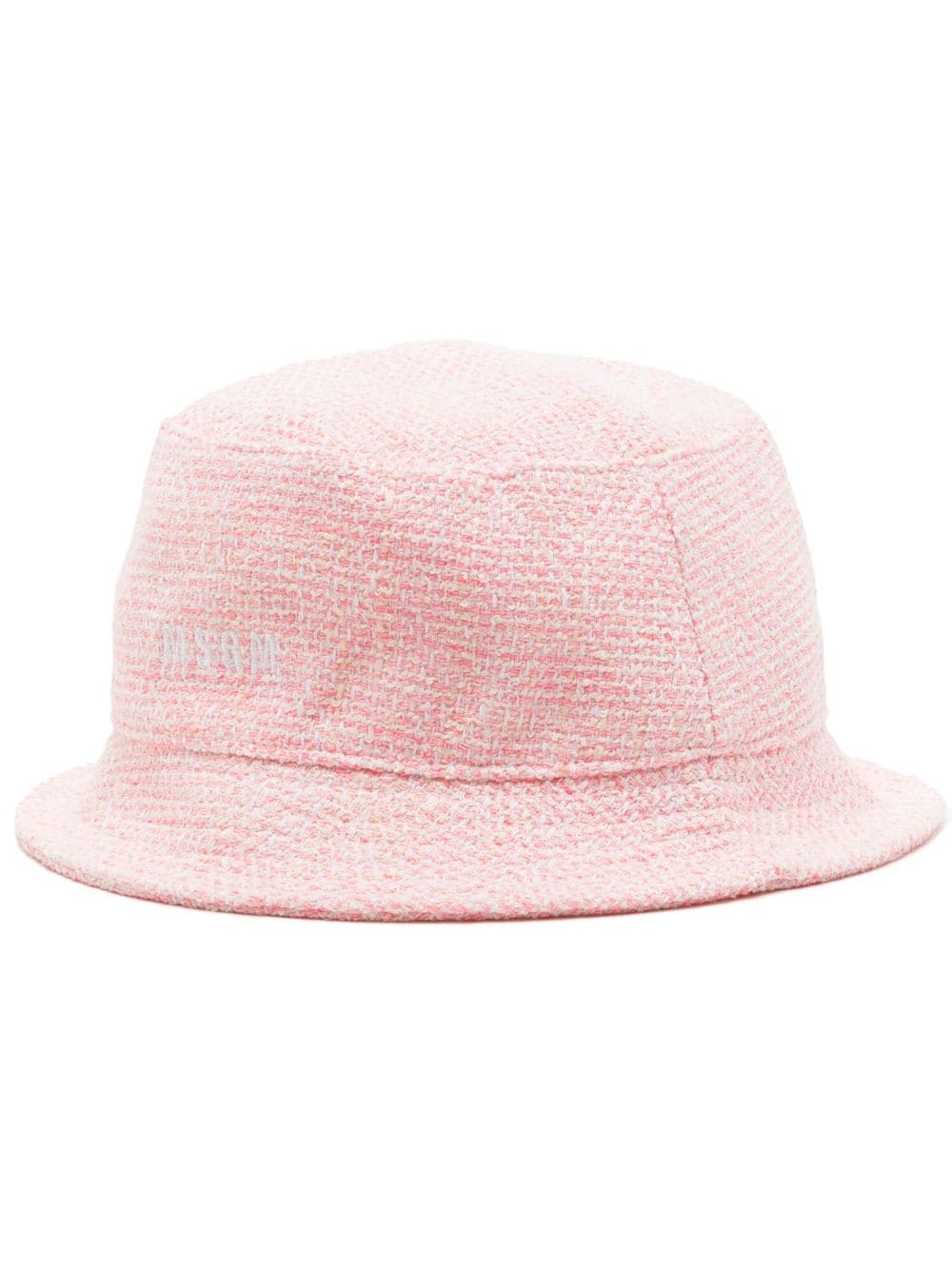 MSGM tweed embroidered bucket hat - Pink von MSGM