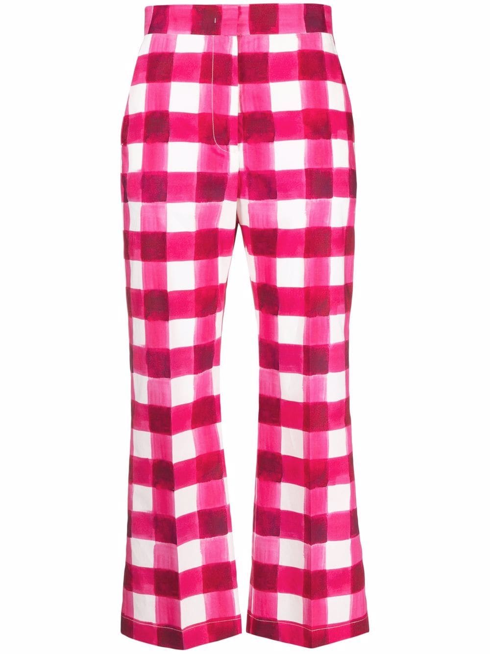 MSGM watercolour check pattern trousers - Pink von MSGM