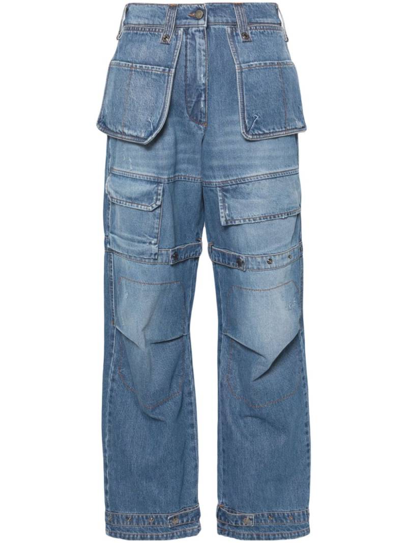 MSGM wide-leg cargo jeans - Blue von MSGM