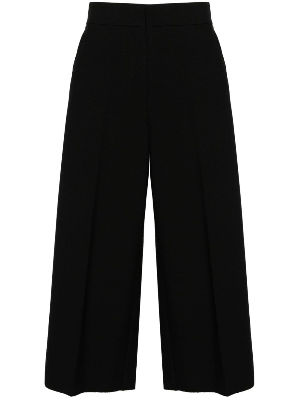 MSGM wide-leg cropped trousers - Black von MSGM