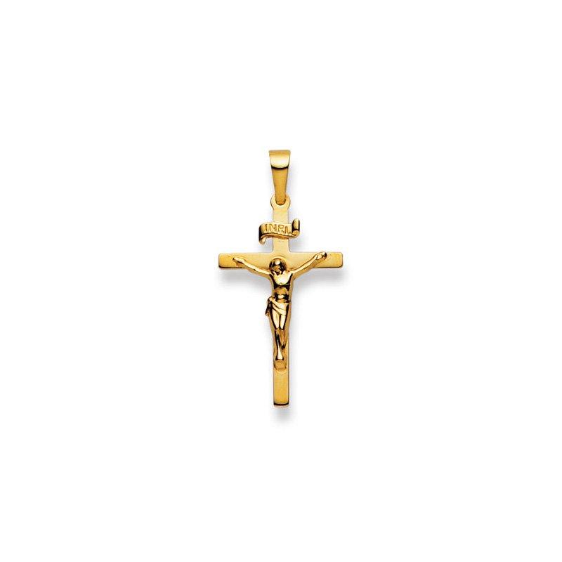 Anhänger Kreuz Gelbgold 750, 31x15mm Damen Gelbgold ONE SIZE von MUAU Schmuck