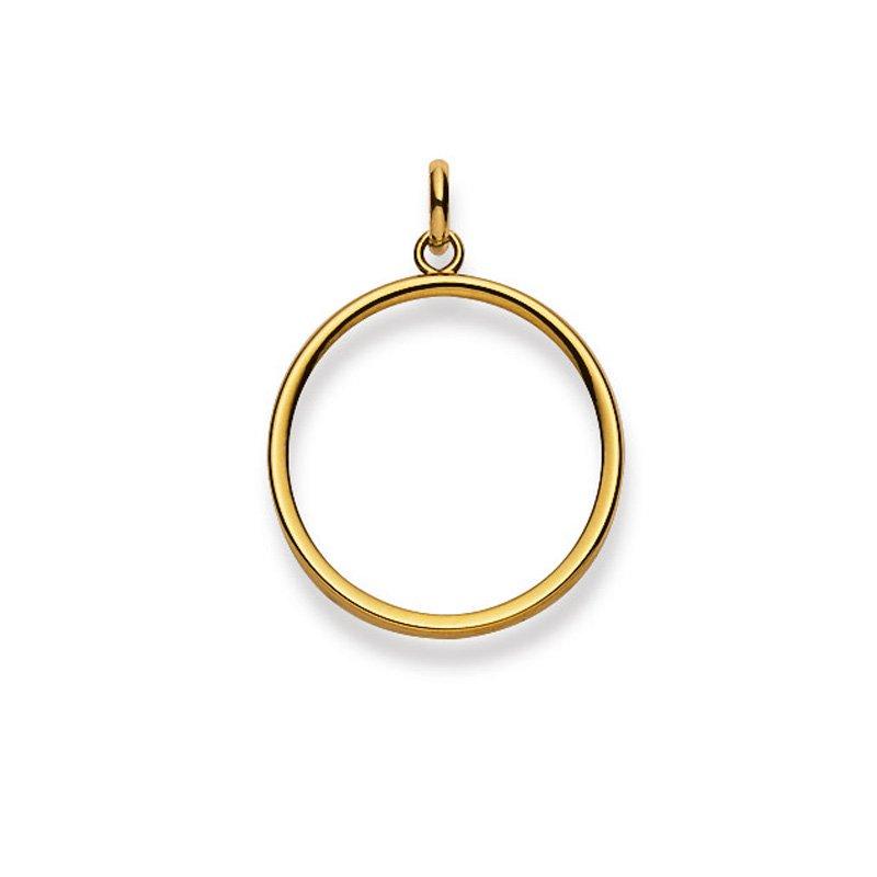 Anhänger Münzfassung Gelbgold 750, 29x22mm Damen Gelbgold ONE SIZE von MUAU Schmuck