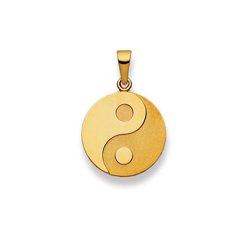 Anhänger Yin Yang Gelbgold 750, 25x17mm Damen Gelbgold ONE SIZE von MUAU Schmuck