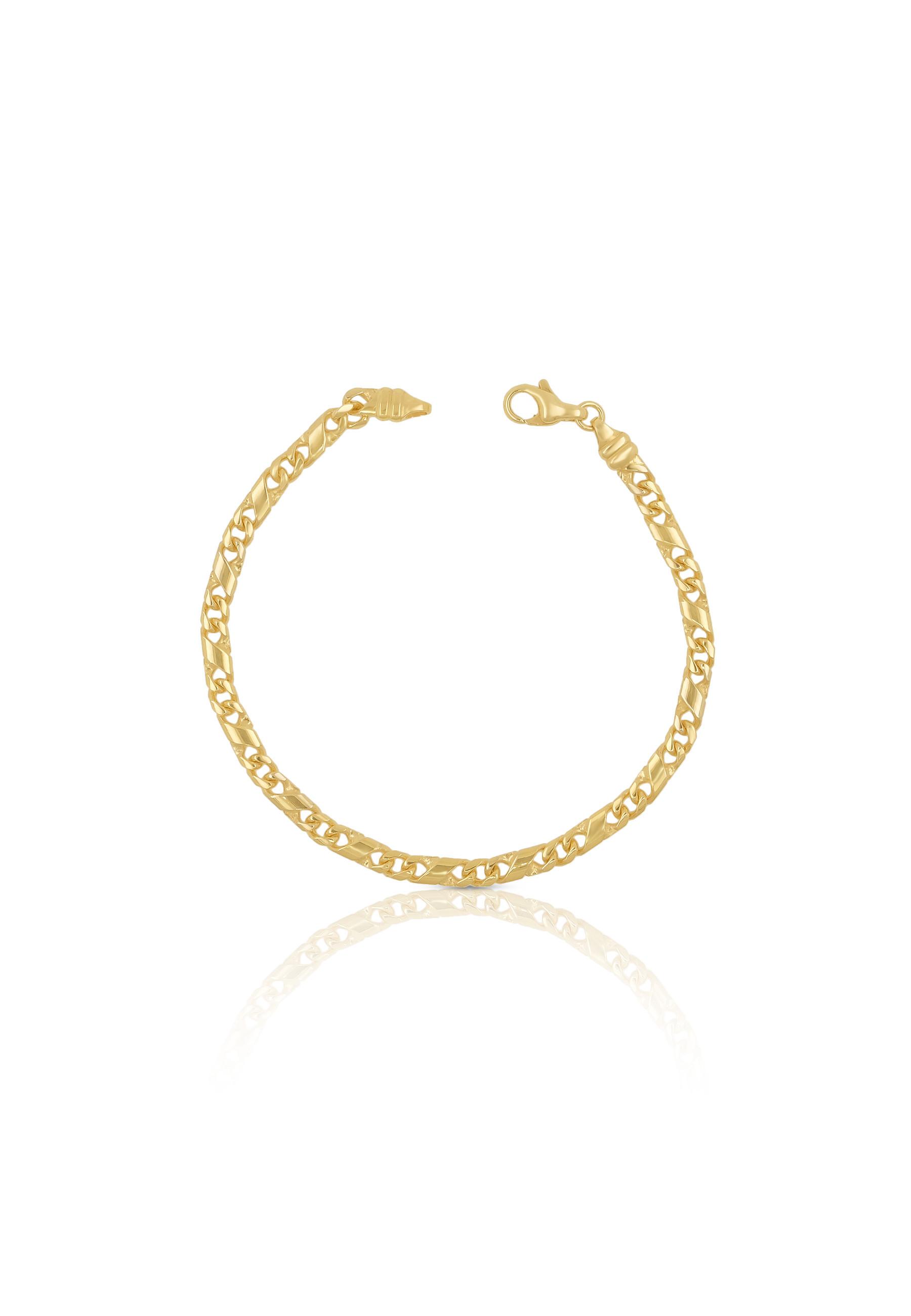 Bracelet 8er-kette Gelbgold 750, 3.8mm, 21cm Damen Gelbgold 21cm von MUAU Schmuck