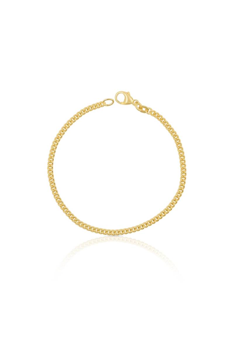 Bracelet Panzer Rund Gelbgold 750, 2.7mm, 19cm Damen Gelbgold 19cm von MUAU Schmuck