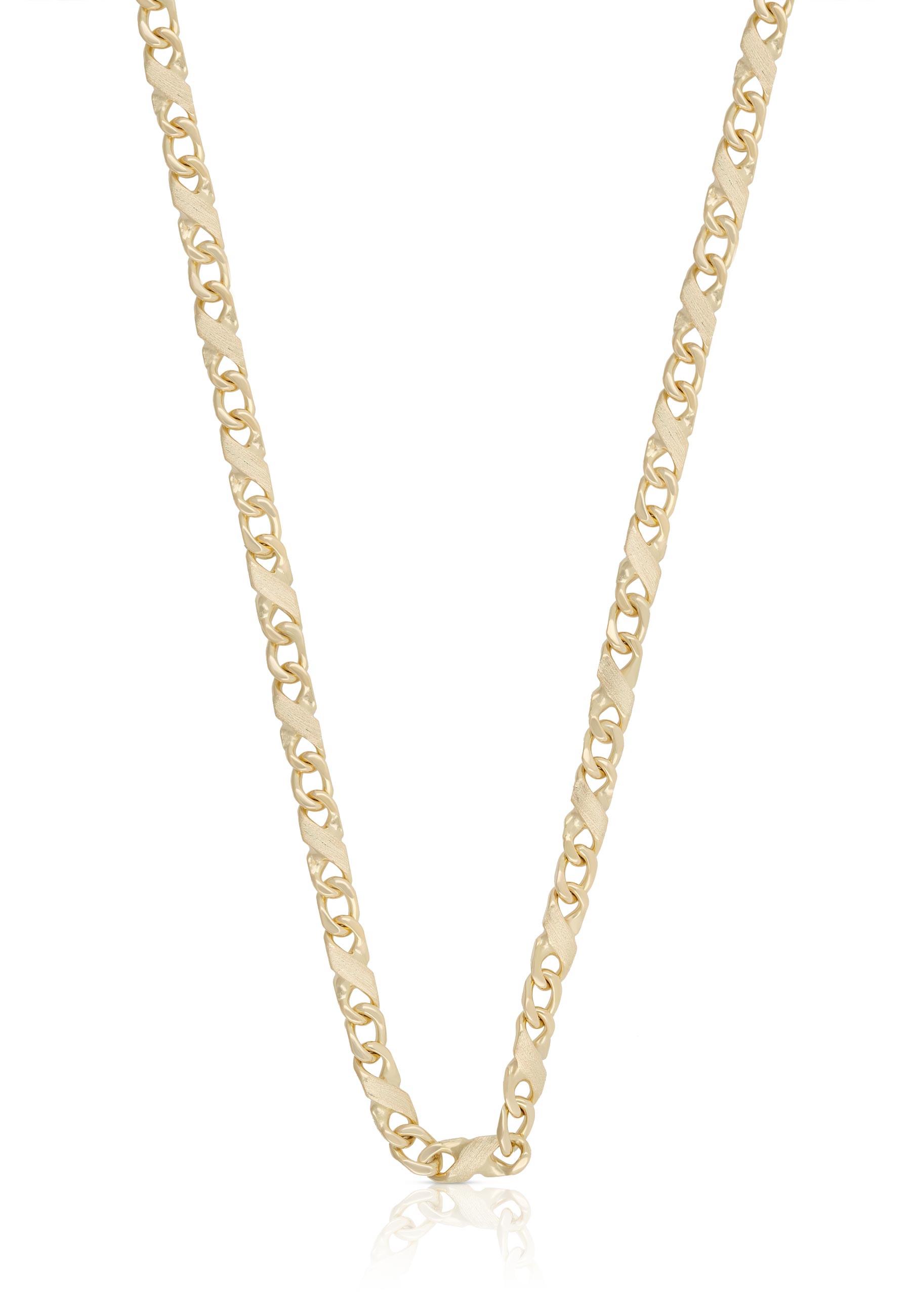 Collier 8er-kette Gelbgold 750, 3.3mm, 50cm Damen Gelbgold 50 CM von MUAU Schmuck