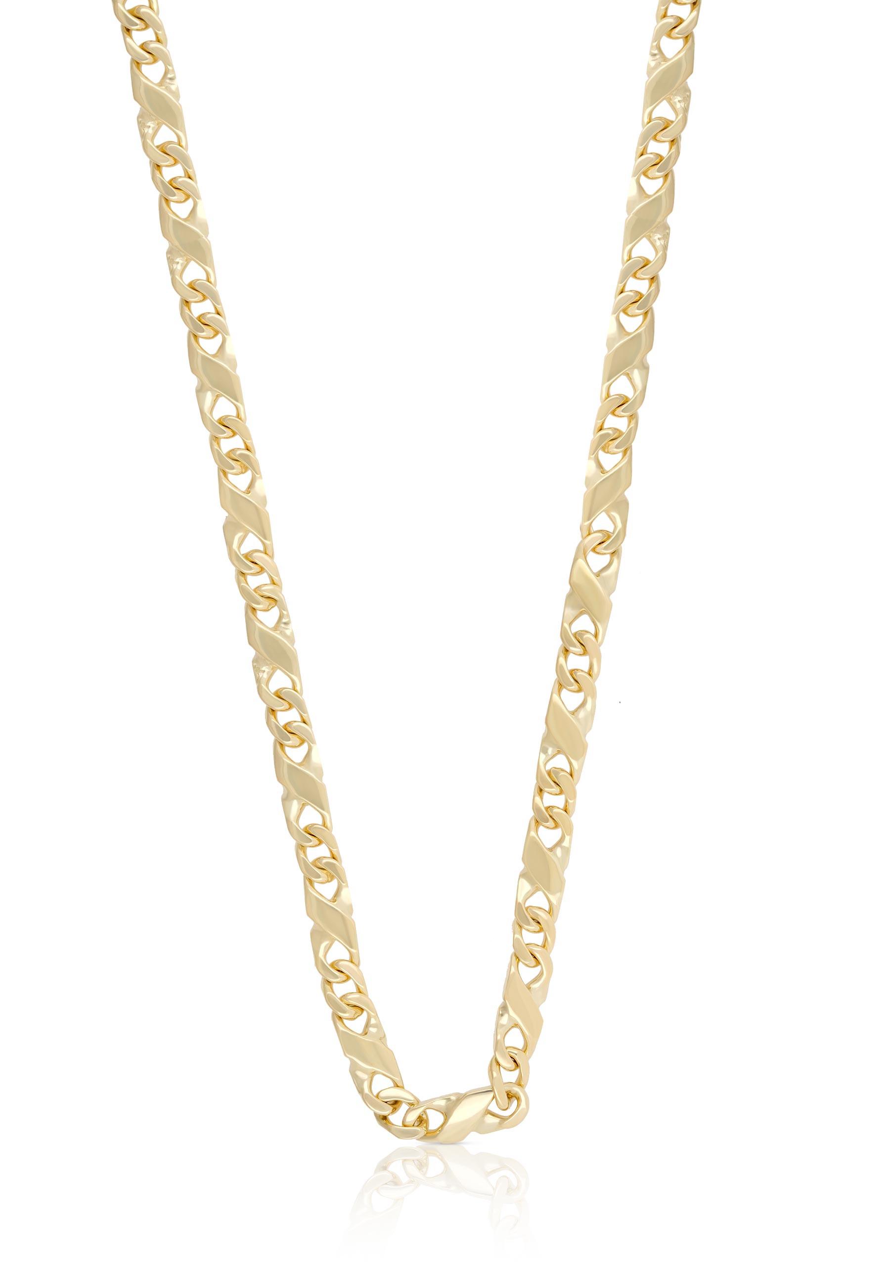 Collier 8er-kette Gelbgold 750, 3.8mm, 45cm Damen Gelbgold 45cm von MUAU Schmuck