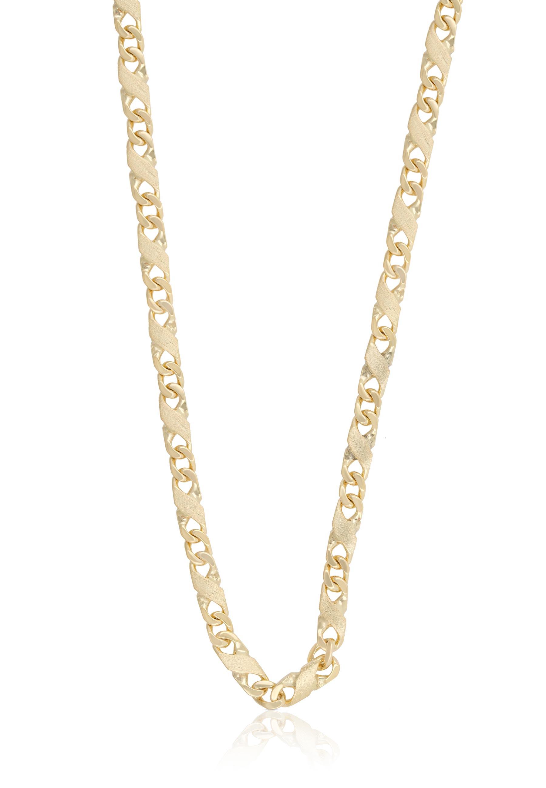 Collier 8er-kette Gelbgold 750, 3.8mm, 50cm Damen Gelbgold 50 CM von MUAU Schmuck