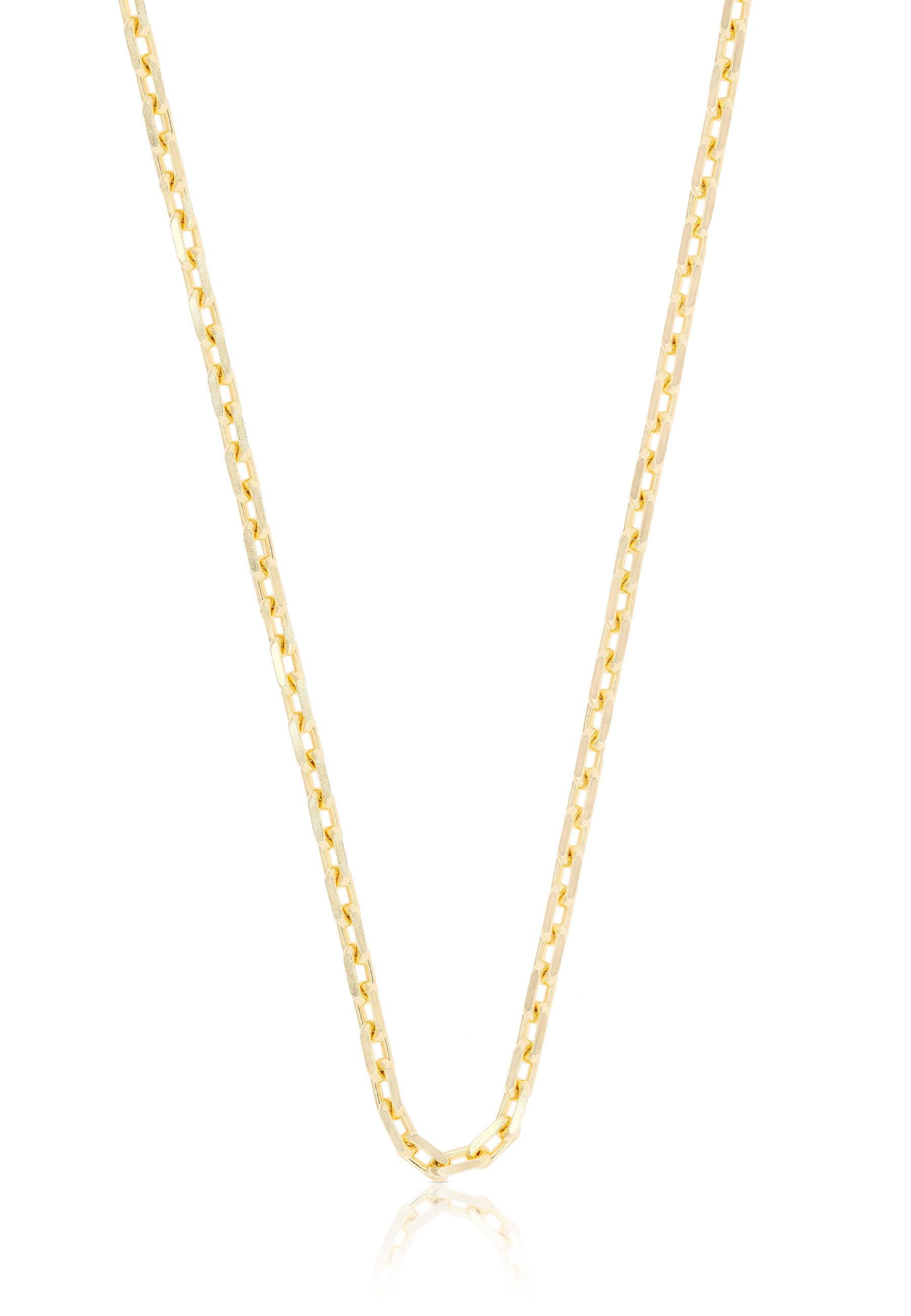 Collier Anker Gelbgold 750, 3mm, 50cm Damen Gelbgold 50 CM von MUAU Schmuck