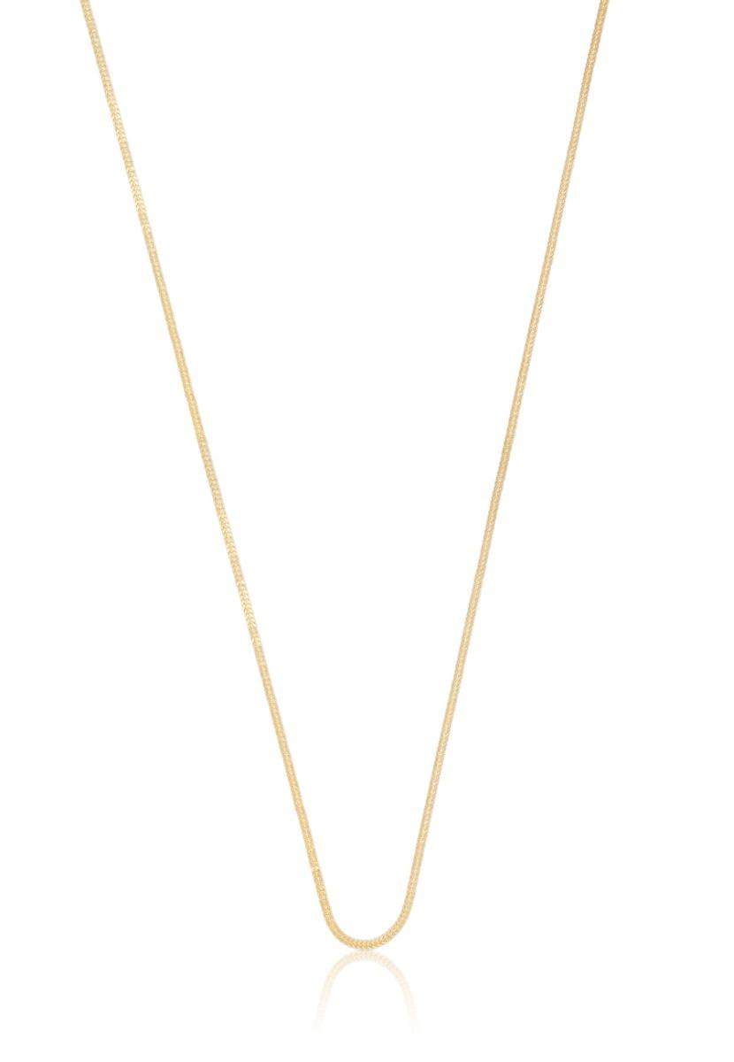 Collier Fuchsschwanz Gelbgold 750, 0.7mm, 42cm Damen Gelbgold 42cm von MUAU Schmuck