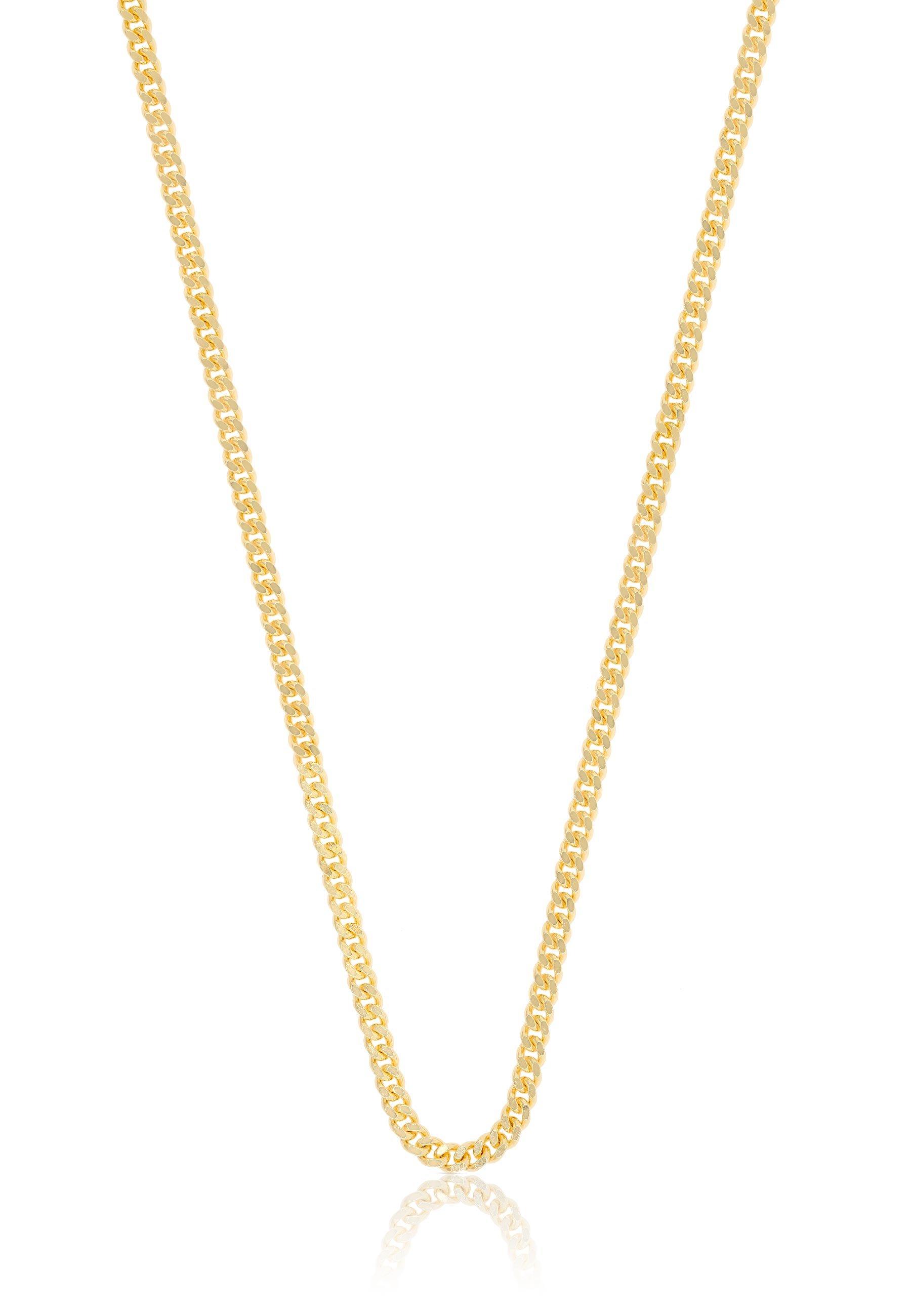 Collier Panzer Gelbgold 375, 2.1mm, 50cm Damen Gelbgold 50 CM von MUAU Schmuck