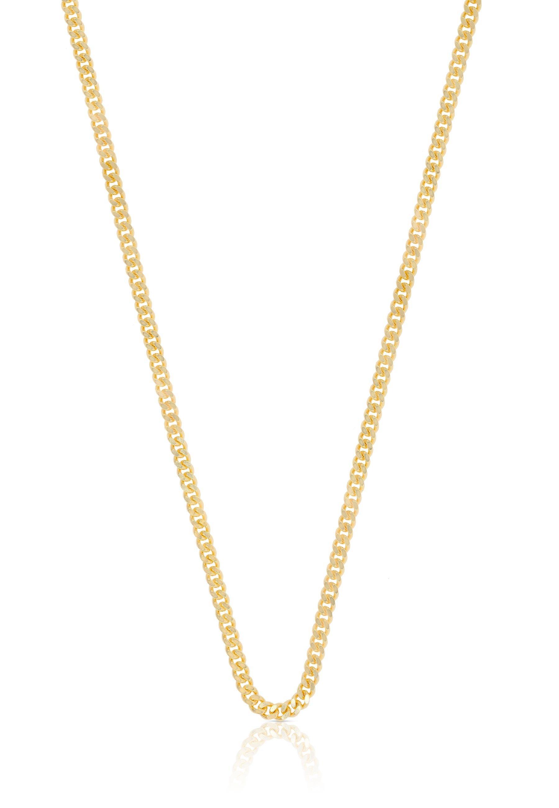 Collier Panzer Gelbgold 750, 2mm, 55cm Damen Gelbgold 55 CM von MUAU Schmuck