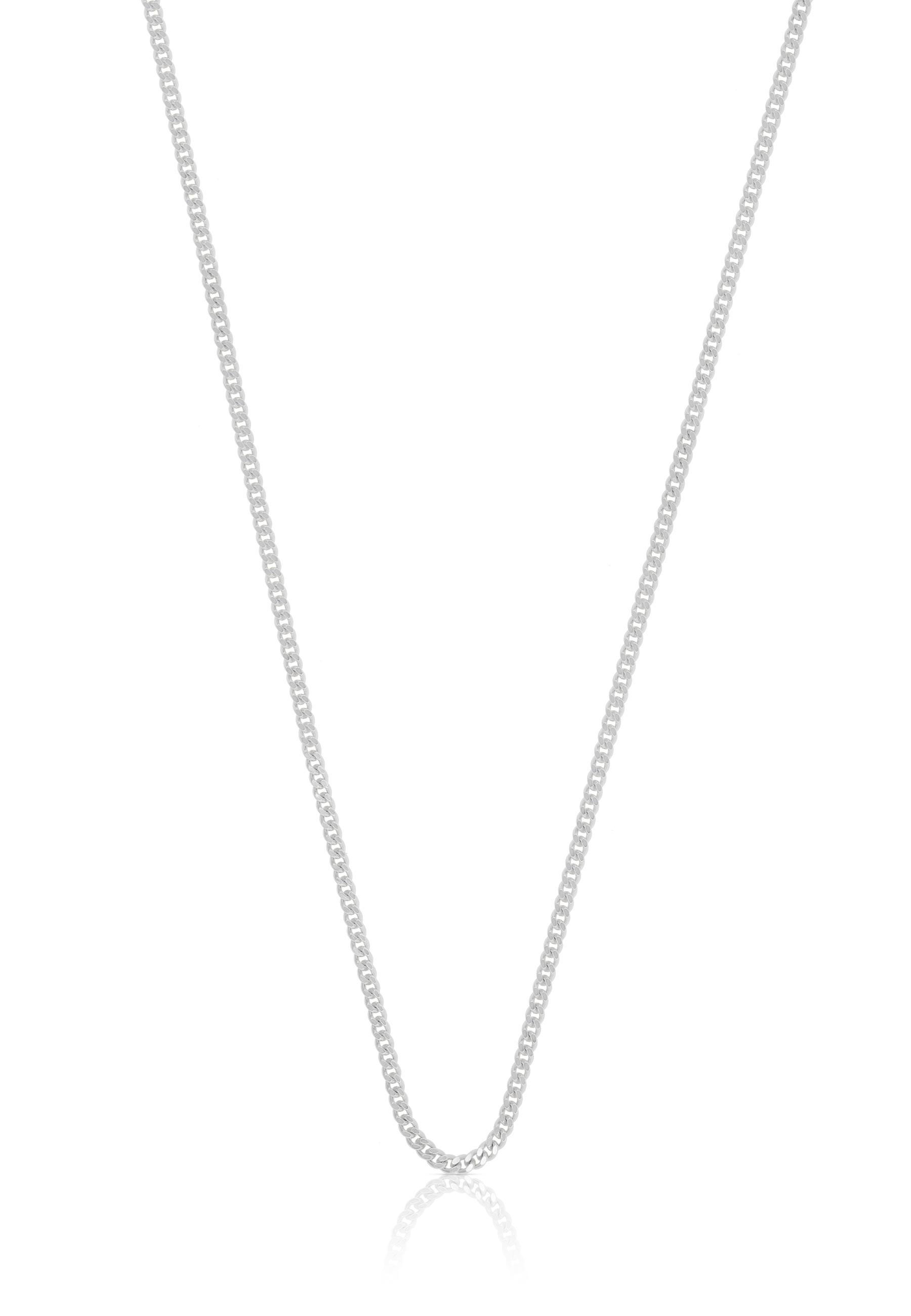 Collier Panzer Weissgold 375, 1.4mm, 42cm Damen Silber 42cm von MUAU Schmuck