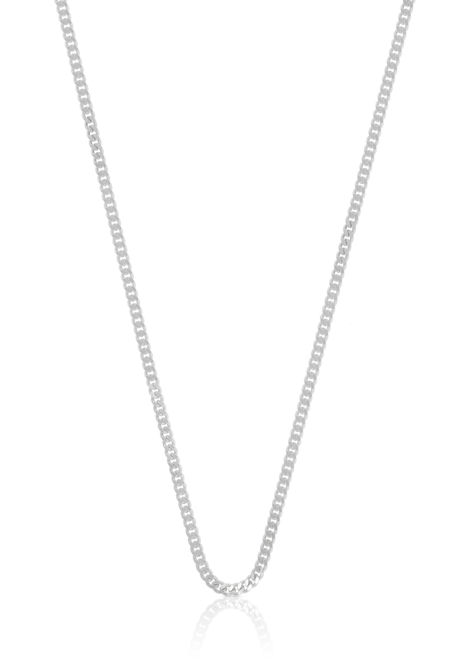 Collier Panzer Weissgold 750, 1.6mm, 45cm Damen Silber 45cm von MUAU Schmuck