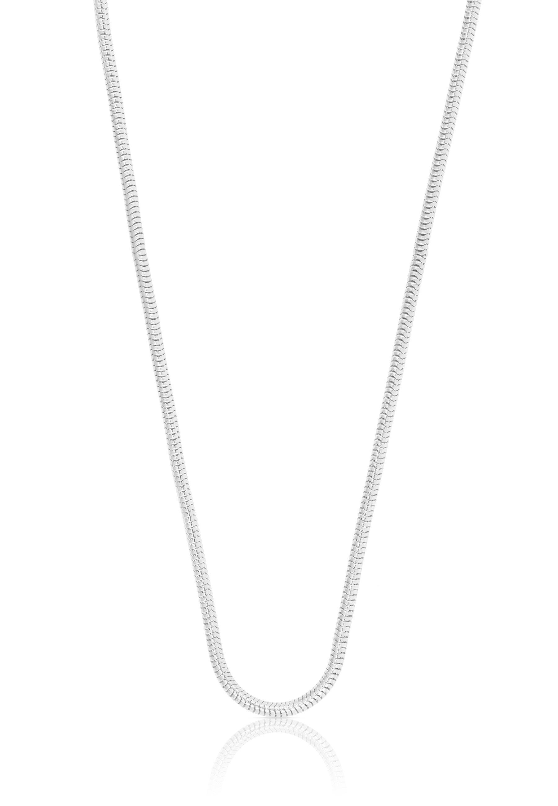 Collier Schlange Weissgold 750, 1.6mm, 40cm Damen Silber 40cm von MUAU Schmuck