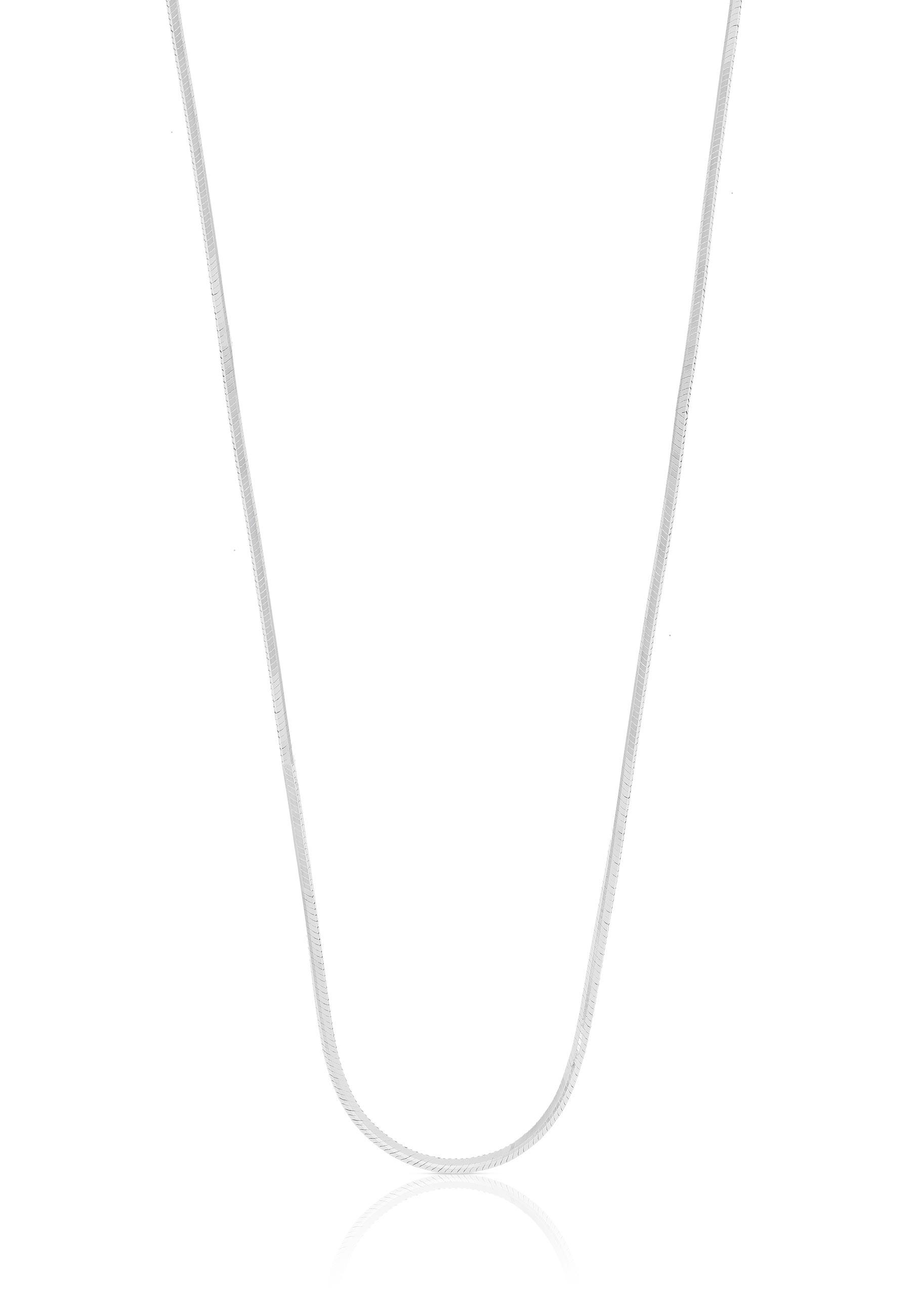 Collier Schlange Weissgold 750, 1mm, 38cm Damen Silber 38cm von MUAU Schmuck