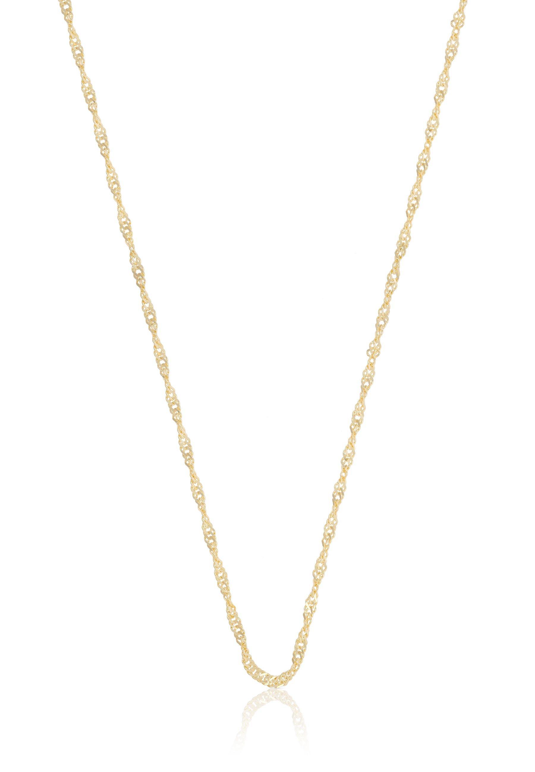 Collier Singapur Gelbgold 750, 1.5mm, 50cm Damen Gelbgold 50 CM von MUAU Schmuck