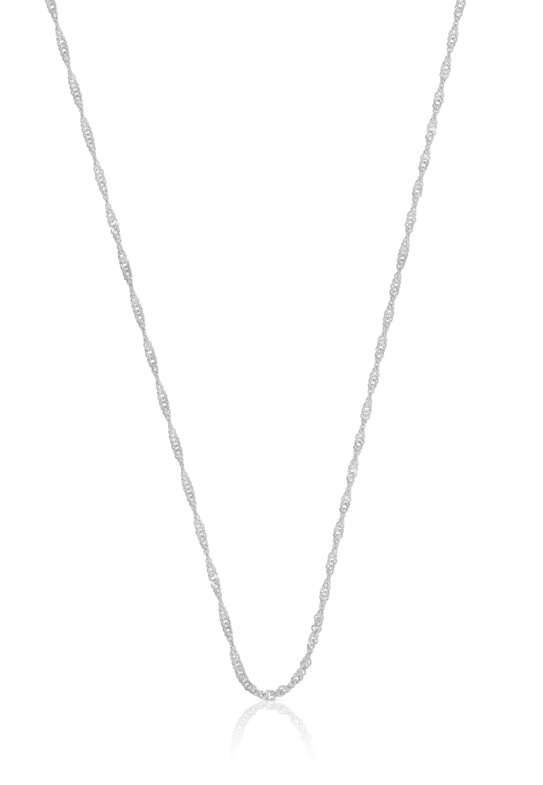 Collier Singapur Weissgold 750, 1.2mm, 40cm Damen Silber 40cm von MUAU Schmuck