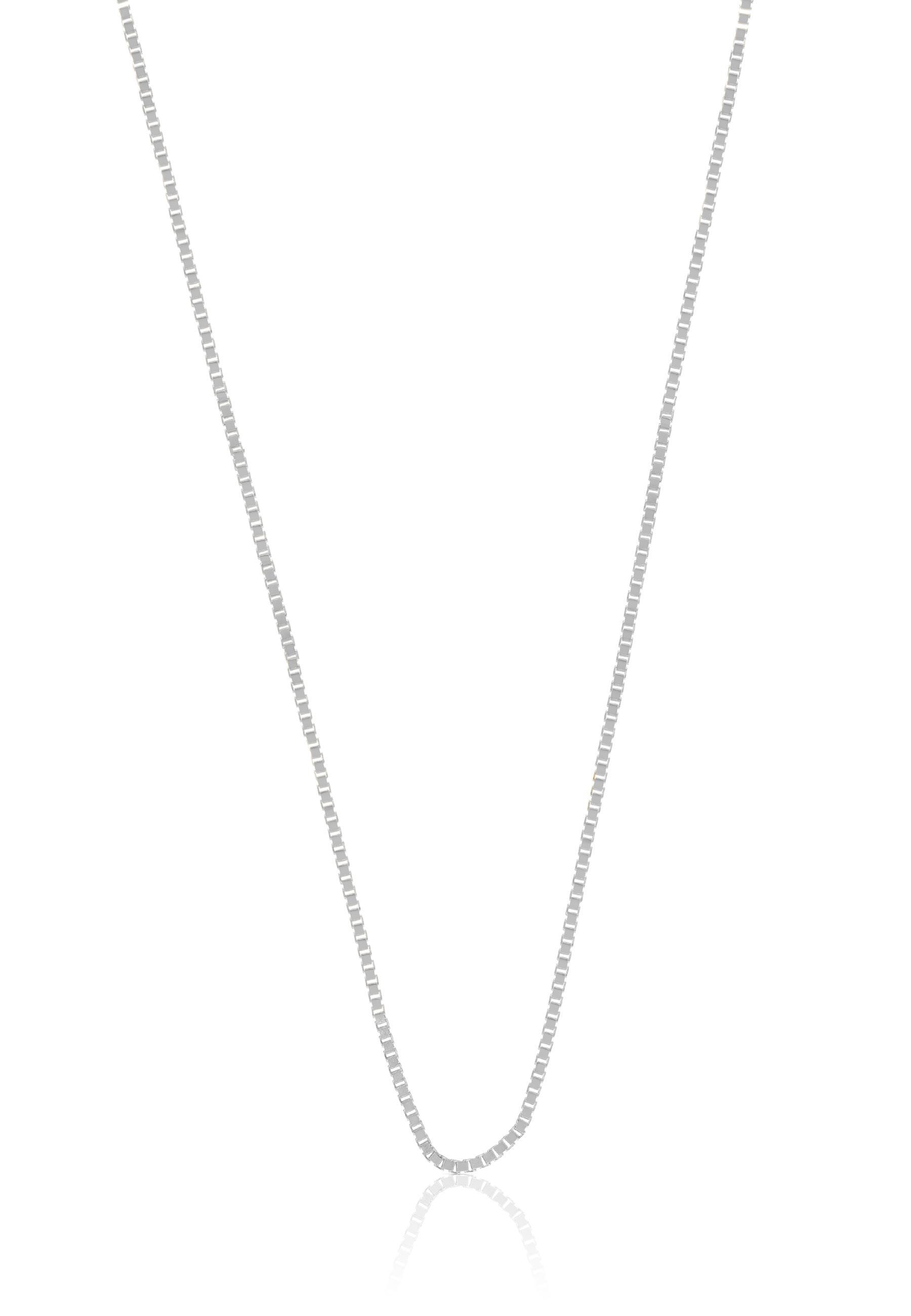 Collier Venezianer Weissgold 375, 0.9mm, 40cm Damen Silber 40cm von MUAU Schmuck