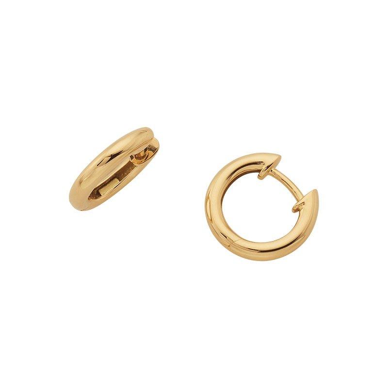 Creolen Gelbgold 750, 13mm Damen Gelbgold 13mm von MUAU Schmuck