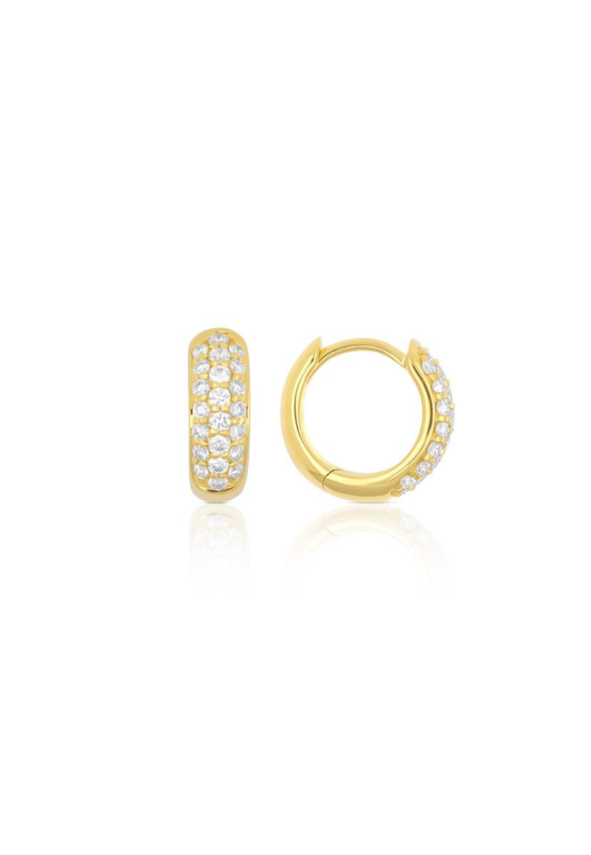 Creolen Gelbgold 750 Brillanten 0.36ct. Scharnier 11mm Damen Gelbgold 11mm von MUAU Schmuck