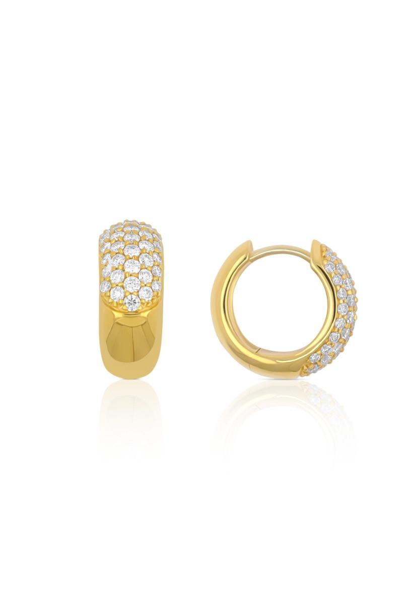 Creolen Gelbgold 750 Brillanten 0.83ct. Scharnier 13.5x5.7mm Damen Gelbgold ONE SIZE von MUAU Schmuck