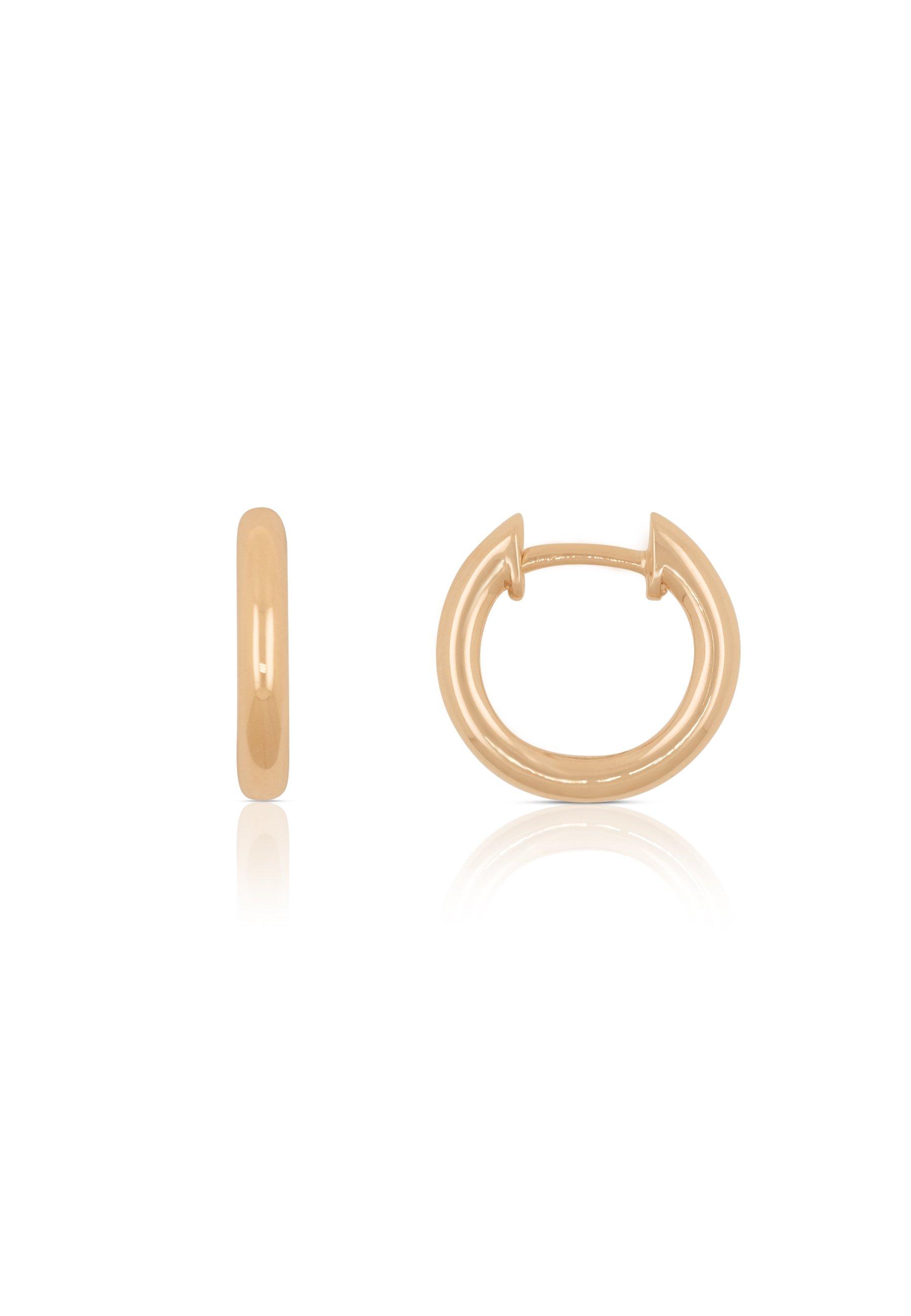 Creolen Rotgold 750, 13mm Damen Gold 13mm von MUAU Schmuck