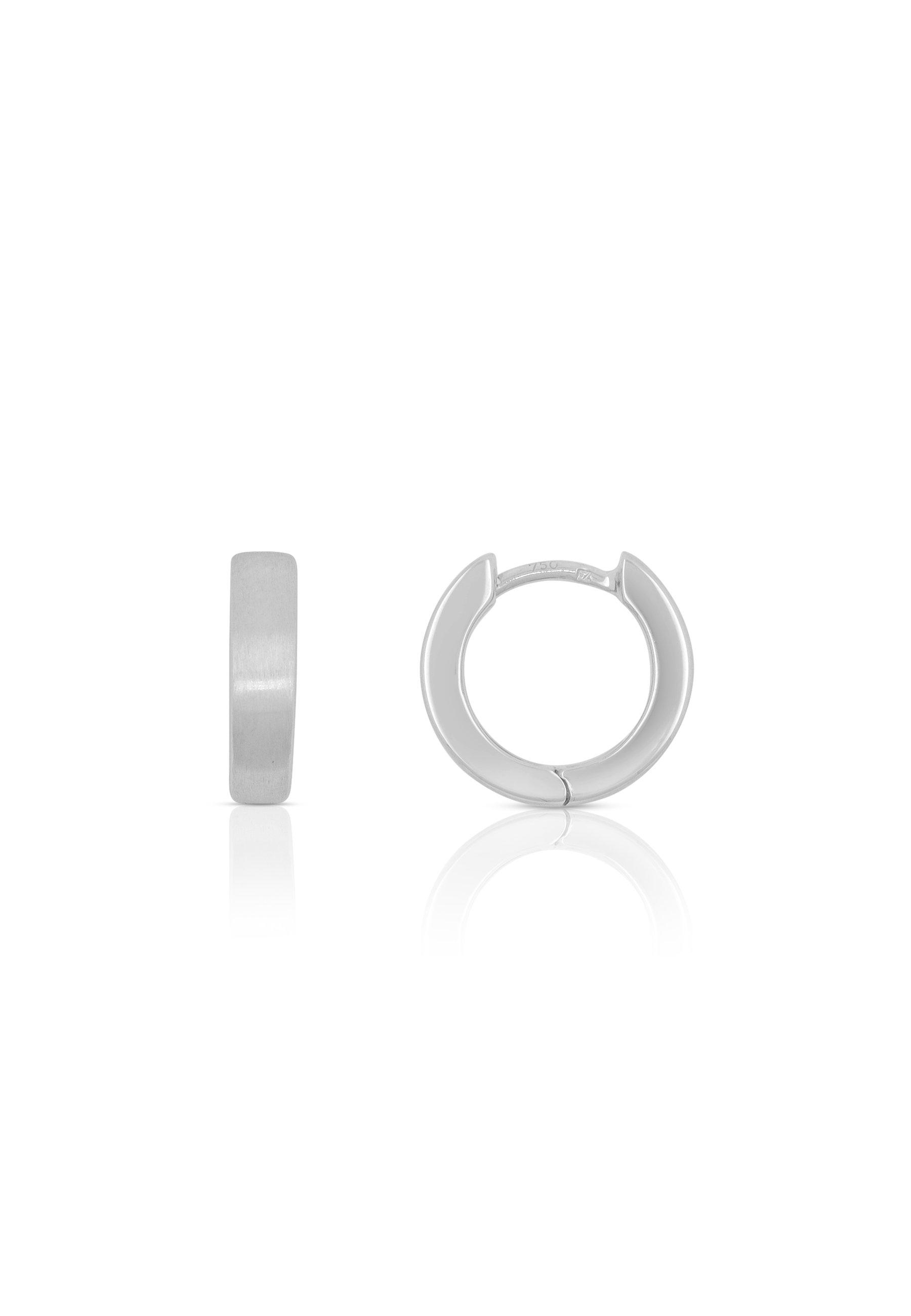 Creolen Weissgold 750, 12mm Damen Silber 12mm von MUAU Schmuck