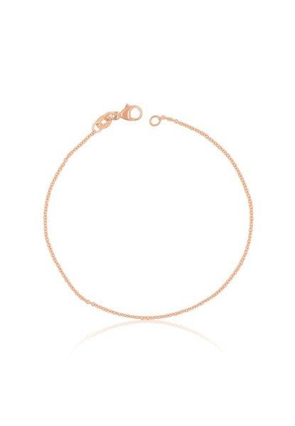 Fusskette Rundanker Rotgold 750, 24cm, 1.3mm Damen Gold 24cm von MUAU Schmuck