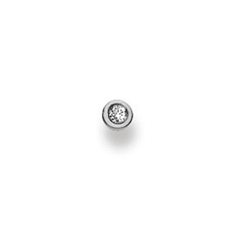 Nasenstecker Weissgold 750 Diamant 0.04ct. Damen Silber ONE SIZE von MUAU Schmuck