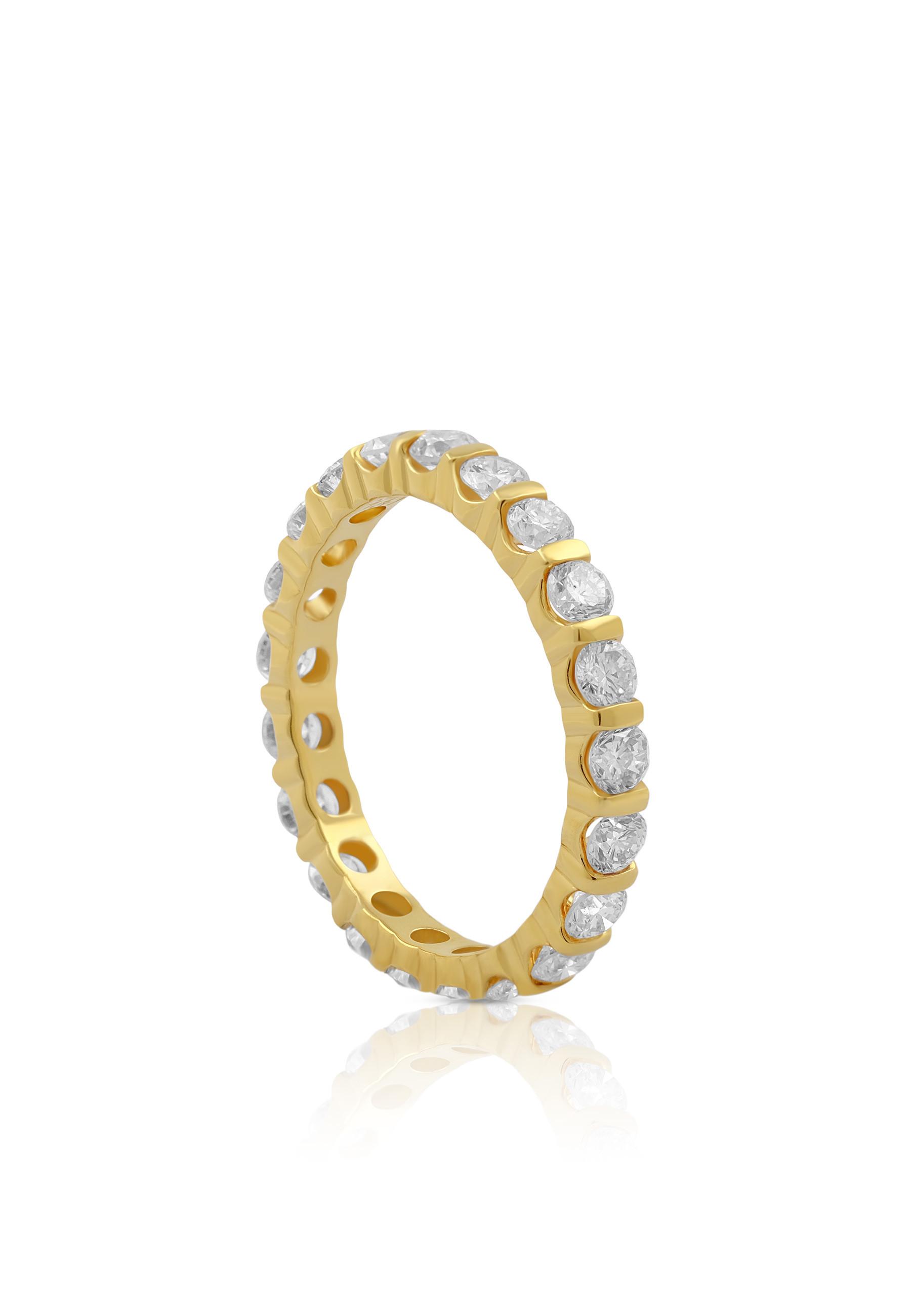 Mémoire Ring Diamant 1.50ct. Gelbgold 750 Damen Gelbgold 51 von MUAU Schmuck