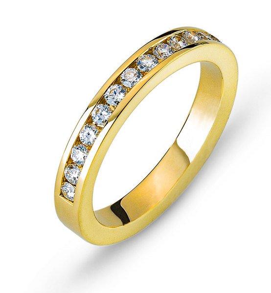 Mémoire Ring Gelbgold 750/18k 0.48ct Damen Gelbgold 52 von MUAU Schmuck