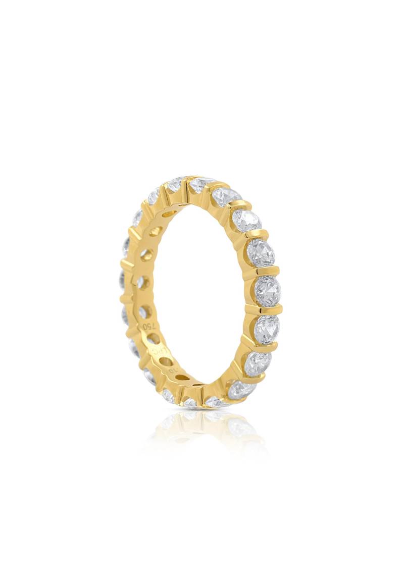 Memoire Ring Gelbgold 750 Zirkonia Damen Gelbgold 55 von MUAU Schmuck