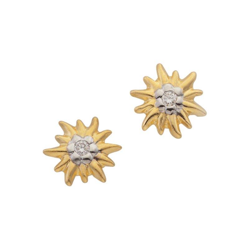 Ohrstecker Bicolor Gelb-/weissgold 750 Diamant 0.03ct. 7x8mm Damen Gold ONE SIZE von MUAU Schmuck