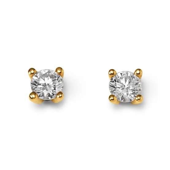 Ohrstecker Diamant 0.10ct. Gelbgold 750 Damen Gelbgold ONE SIZE von MUAU Schmuck