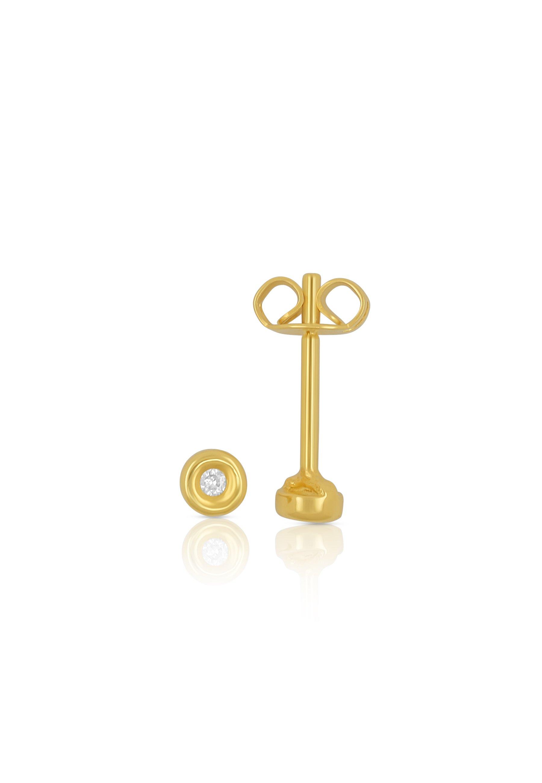 Ohrstecker Gelbgold 750 Diamant 0.02ct. 3mm Damen Gelbgold ONE SIZE von MUAU Schmuck