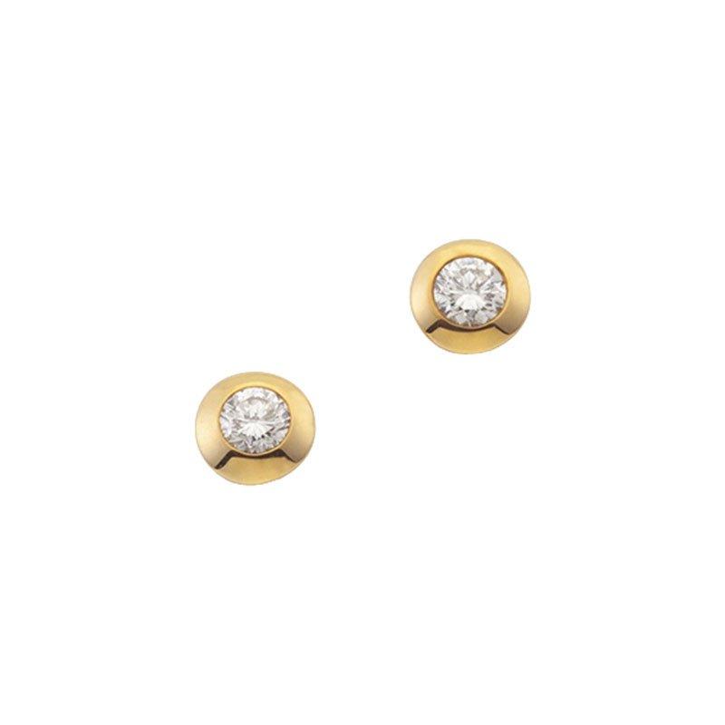 Ohrstecker Gelbgold 750 Diamant 0.1.00ct. 4mm Damen Gelbgold ONE SIZE von MUAU Schmuck