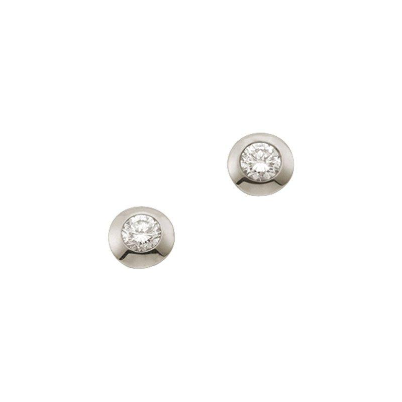 Ohrstecker Weissgold 750 Diamant 0.1.00ct. 4mm Damen Silber ONE SIZE von MUAU Schmuck