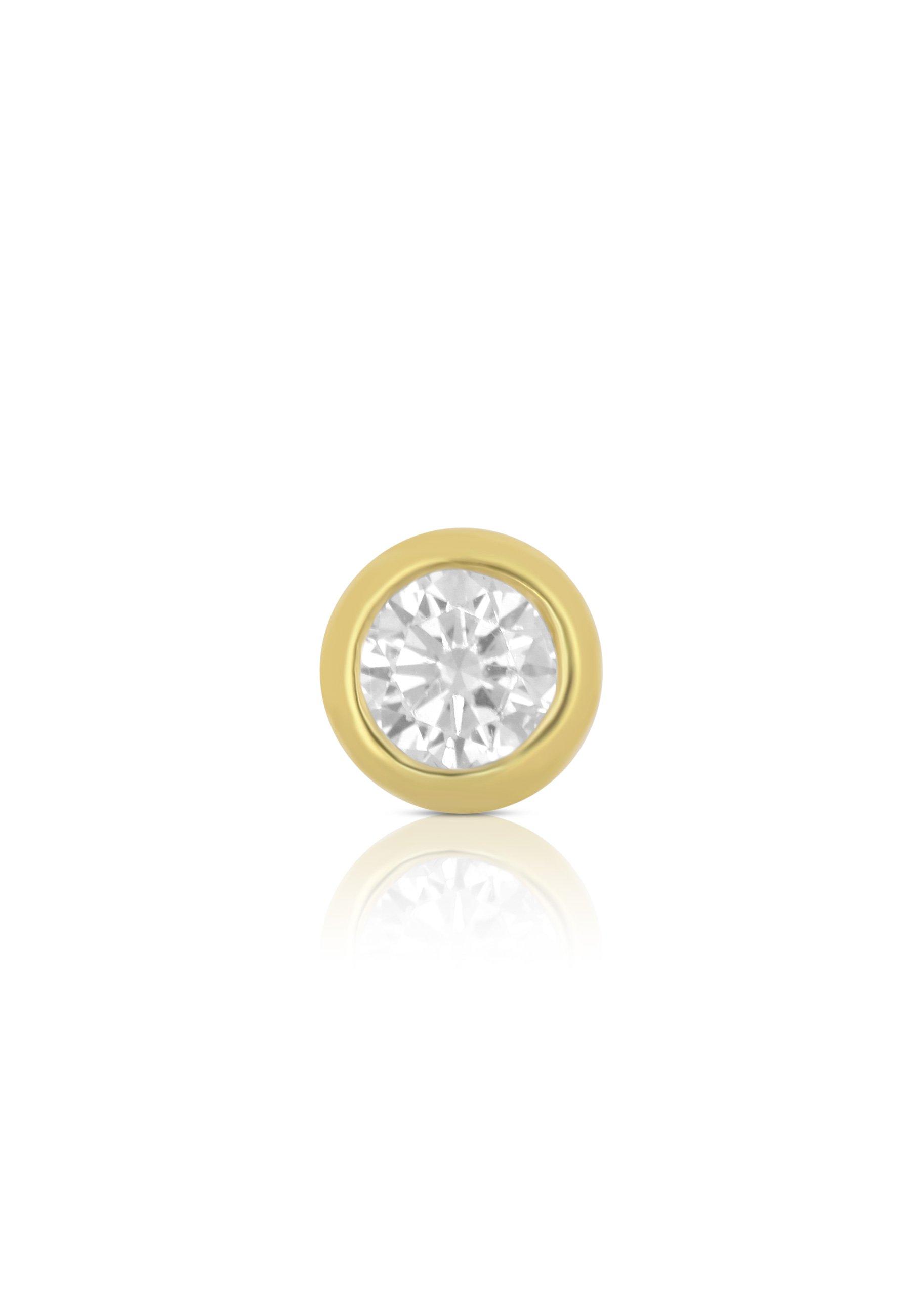 Solitär Anhänger Zargenfassung Gelbgold 750 Diamant 0.20ct. 5.5x5.5mm Damen Gelbgold ONE SIZE von MUAU Schmuck