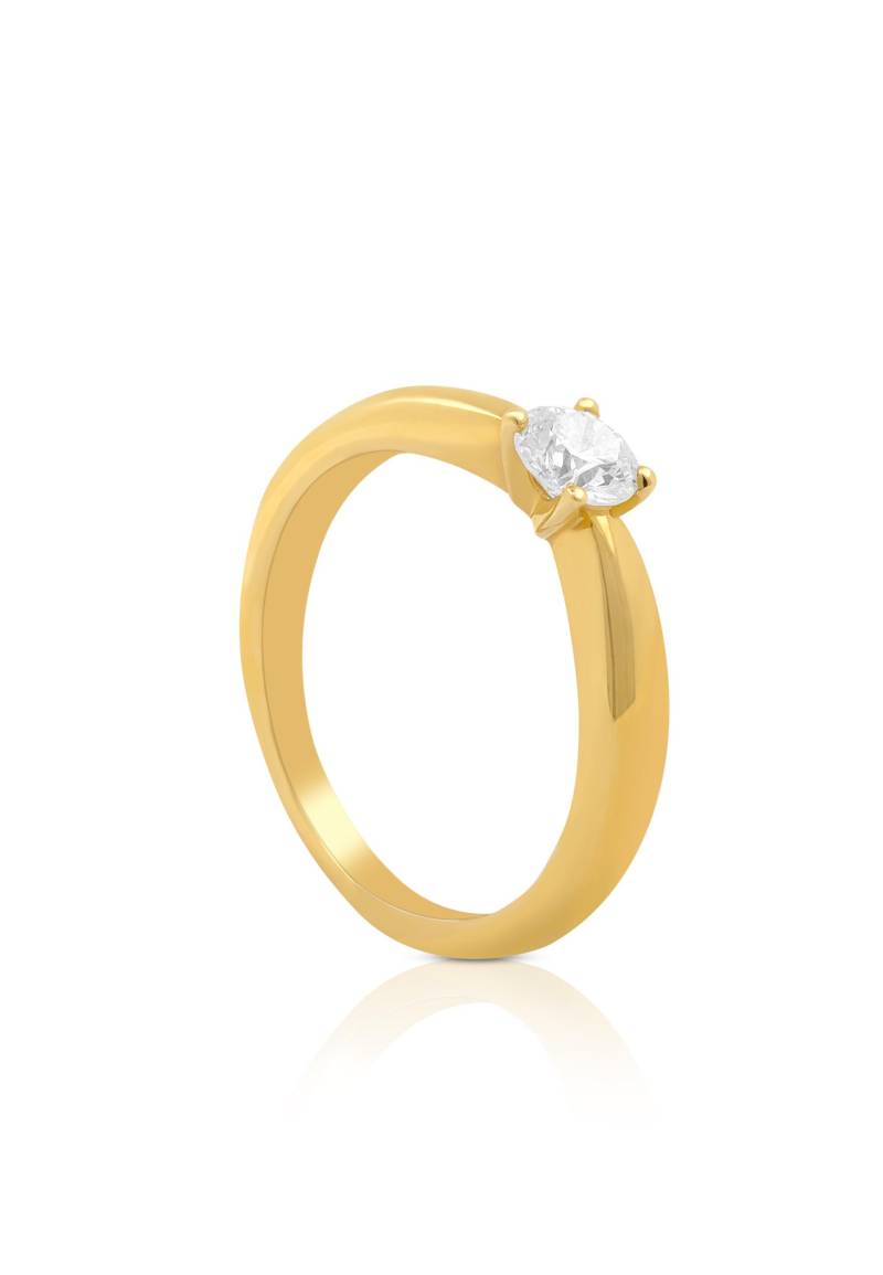 Solitaire Ring Diamant 0.40ct. Gelbgold 750 Damen Gelbgold 52 von MUAU Schmuck