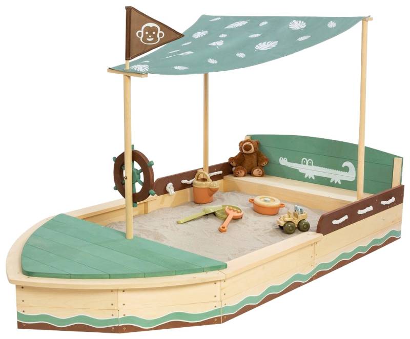 MUDDY BUDDY® Sandkasten »Jungle King«, natur - salbei - mokka; FSC® - schützt Wald - weltweit von MUDDY BUDDY®